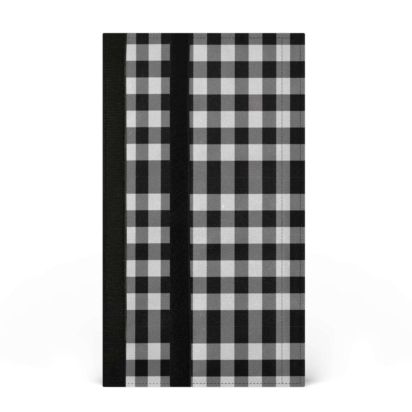 Black White Buffalo Check Refrigerator Door Handle Covers Farmhouse Tartan Kitchen Appliances Gloves For Microwave Dishwasher Fridge Door Cloth Protector 2pcs