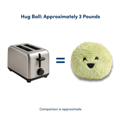 The Hug Ball - Green (Oh Yeah!/ Oh No!) - 3 lb Weighted Ball for Sensory Play Soft Plush with Fun Faces for Emotional Regulation, Social Emotional Learning, Relaxation, Comfort, Education Ages 2+