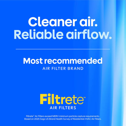 Filtrete 16x20x1 Air Filter, MERV 11, MPR 1000, Allergens & Pet Dander, 3-Month AC and Furnace Filters, Cleaner Air, Reliable Airflow, 4 HVAC Filters (Actual Size 15.68 x 19.68 x 0.81 in)