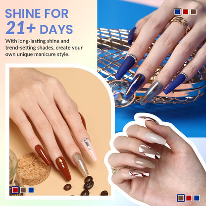 VANREESA 42 Pcs Gel Nail Polish Kit with U V Light 24 Popular Colors Gel Polish Nail Kit Green Blue Purple Pink Orange Complete Nail Kit with Manicure Tools Gifts for Women Girls