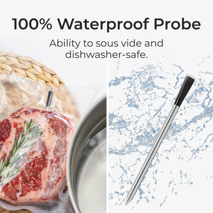 MEATER Plus: Smart Bluetooth Wireless Meat Thermometer Digital | BBQ, Grill, Oven, Smoker, Air Fryer, Kitchen | Perfect for Steak, Chicken, Turkey, and More | Delicous Recipes in App