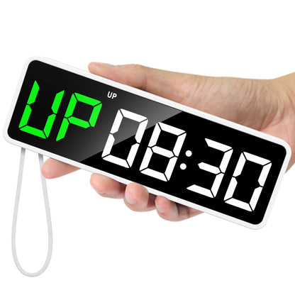 REACHER Portable Gym Timer Clock for Home Garage, Countdown/UP, Stopwatch, Workout Interval Timer with Powerful Battery, Strong Magnet, Adjustable Volume, Digital Fitness Crossfit Boxing HIIT