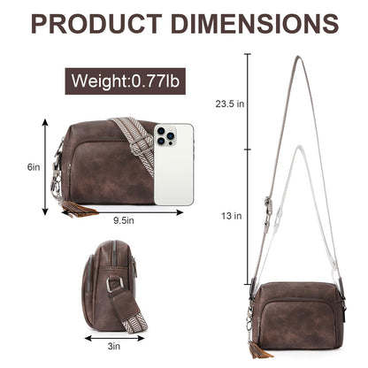 CLUCI Crossbody Bags for Women Trendy, Vegan Leather Shoulder Handbags，Purses for Women with Adjustable Wide Strap