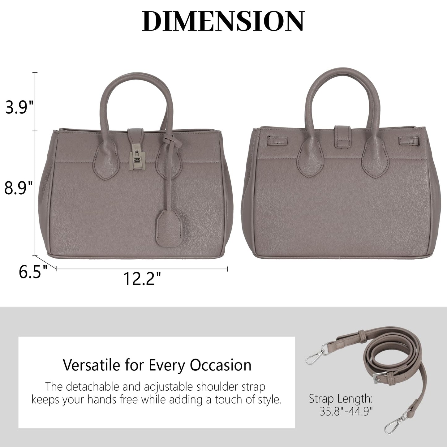 ICOLRAE Womens Top-Handle Tote Bags Fashion Satchel Handbag PU Leather Shoulder Hobo Purse Crossbody Pocketbook