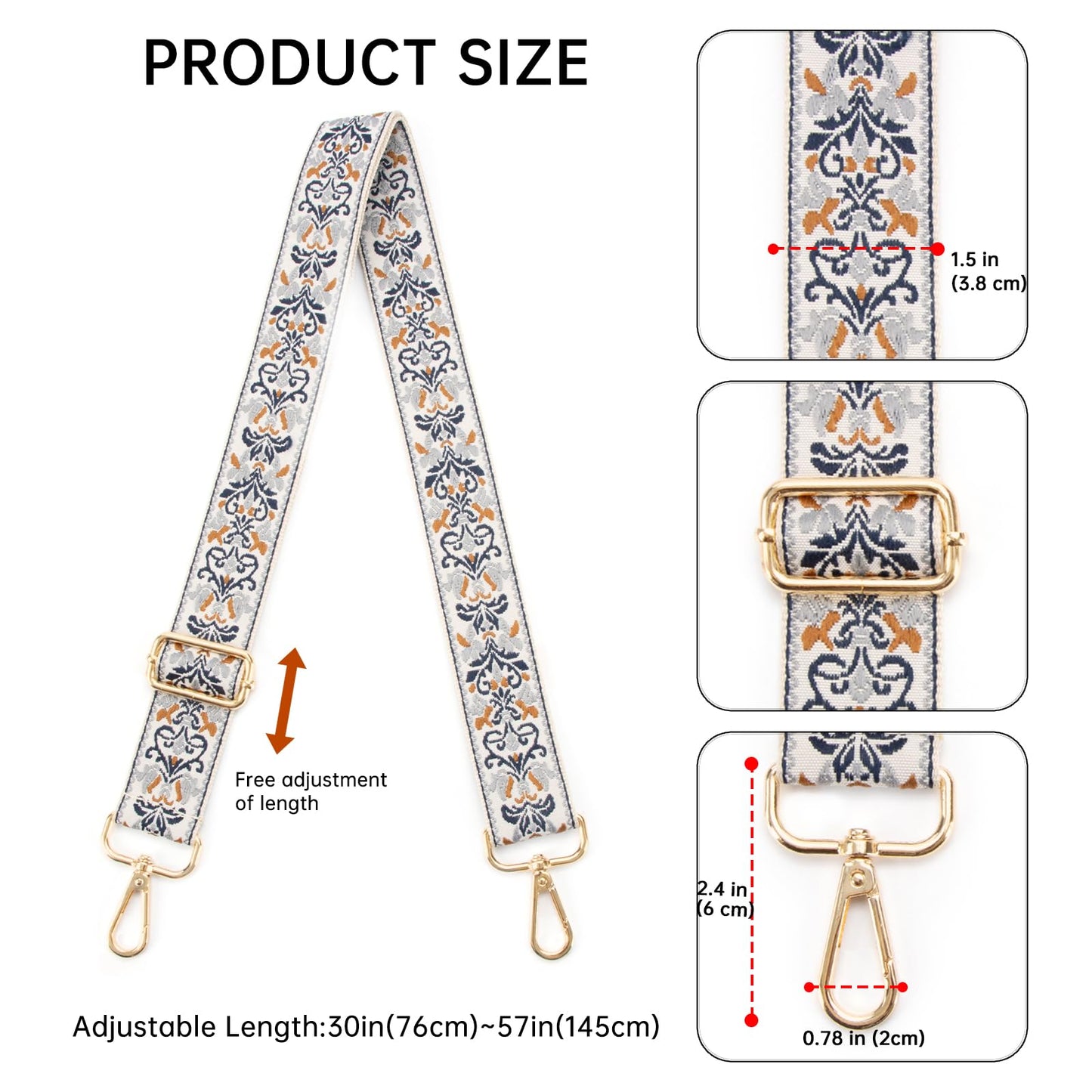 Dksongr Purse Straps Replacement Crossbody Bag Strap Adjustable Long shoulder Straps for Handbags，Women purse strap