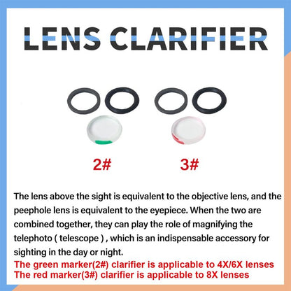 Archery Peep Sight Kit - 6X/8X Clarifier with 5 Aperture Lenses | Perfect for Compound Bow Hunting