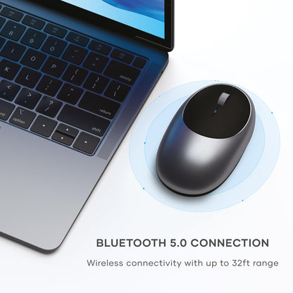 Satechi M1 Wireless Bluetooth Mouse, USB-C Rechargeable, Compact & Portable, for MacBook Air/Pro M4, iPad Air/Pro M4/M3, iPad mini, Mac mini, iMac & Windows - Space Gray