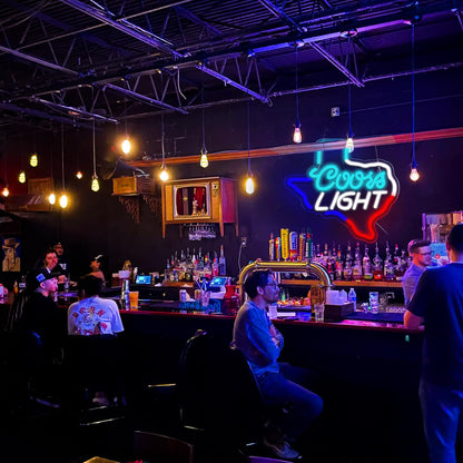JFLLamp Crs LIGHT Neon Signs for Wall Decor Neon Lights for Bedroom Led Signs Suitable for Man Cave Bar Pub Restaurant Christmas Birthday Party Gift Led Art Wall Decorative Crs Light Bar Sign, 5V Usb Power, 17*11 Inch(Azure+red+white）