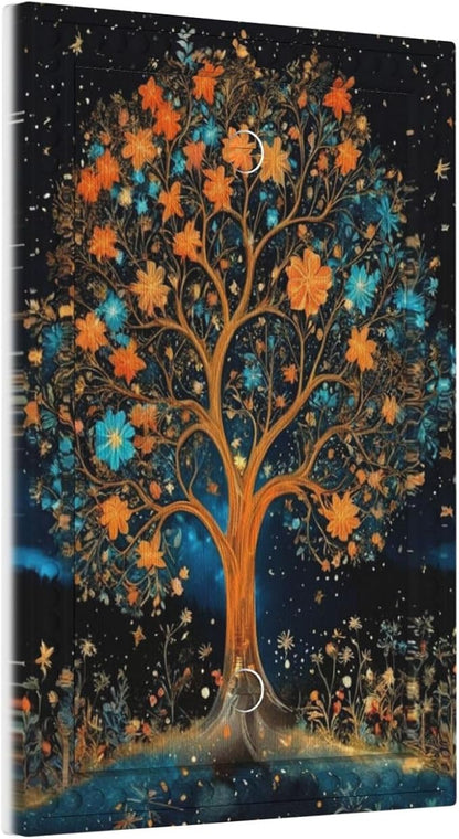 Magical Life Tree in Night Sky Light Switch Covers No Device Wall Plate 1 Gang Decorative Blank Switchplate Electrical Faceplate for Farmhouse Living Bedroom Decor