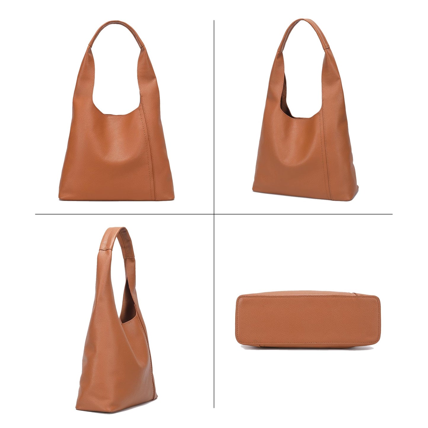 Premium Leather Purses and Handbags for Women – Large Tote Bag with Removable Zippered Pouch – Fashionable Shoulder Satchel for Casual and Designer