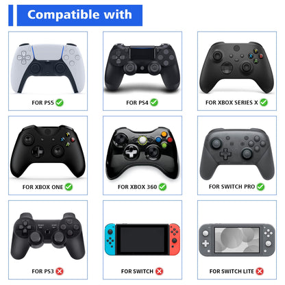 PlayVital Cute Thumb Grip Caps for ps5/4 Controller, Silicone Analog Stick Cover for Xbox Series X/S, Thumbstick Caps for Switch Pro Controller - Cutie Kitty