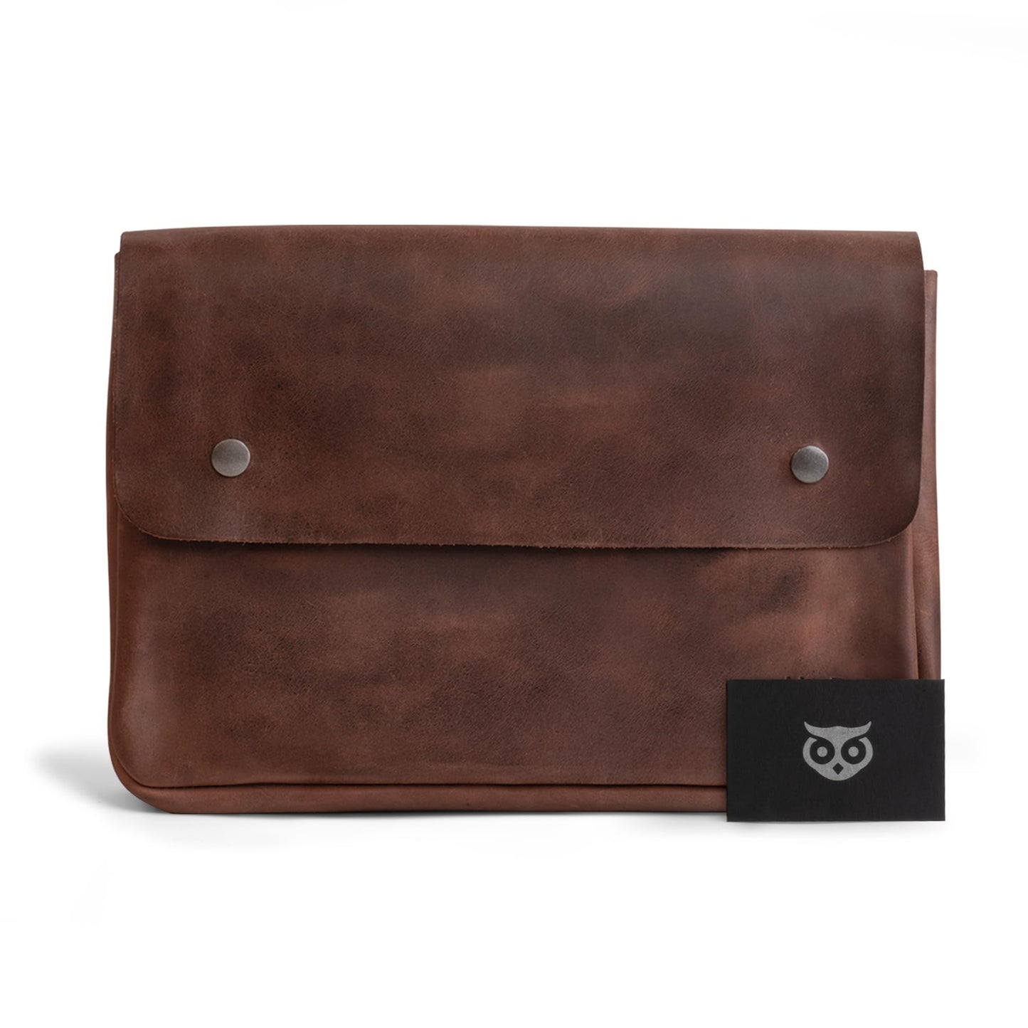 Hide & Drink, Vintage Folder Document Holder, File Case, A5 Binder, Envelope Portfolio, Full Grain Leather, Handmade, Bourbon Brown