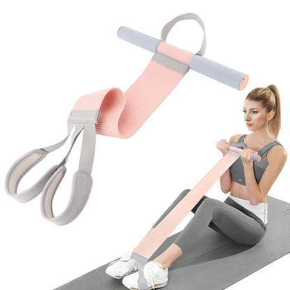 Full Body Resistance Band Set with Handles Yoga Pedal Resistance Band Anti-Broken Elastic Sit Up Pull Rope for Strength Training Stretch Bands Workout Equipment (Color:Pink)