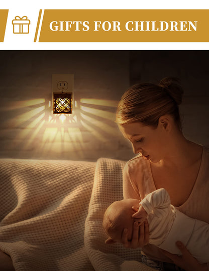 Night Light, Nights Lights Plug Into Wall [2 Pack], Plug in Night-Light, Nightlight, Dusk to Dawn Sensor, Adjustable Brightness Nightlights for Bathroom, Hallway, Stairway, Soft White