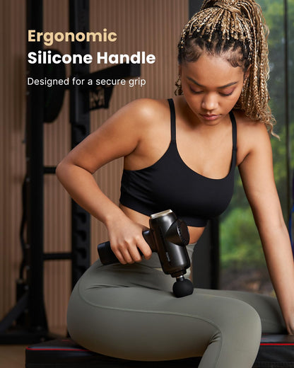 RENPHO Massage Gun Deep Tissue with 12mm Amplitude, Percussion Muscle Massage Gun, Portable Electric Handheld Massager Gun, LED Touch Display Carry Case Power