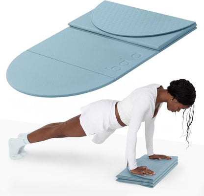 Bala Compact Workout Mat - 12MM Thick, Slip-Resistant & Foldable Yoga Mat for Home Fitness | Ideal for Pilates & Core Training