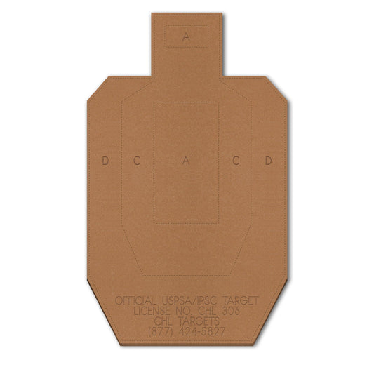 100 Official USPSA Cardboard Targets, Competition Torso, Full Size USPSA Cardboard Targets, Silhouette Shooting Target, Rifles, Handguns, & Shotguns, (100 Target Pack, USPSA)