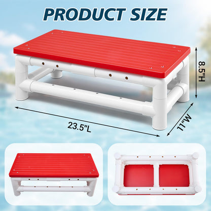 BreezeHug Water Aerobic Exercise Step, Aquatic Step, Aerobic Fitness Platform for Pool Fitness, Rehabilitation, Weight Loss and Multipurpose, 23.5" x 11" x 8.5"