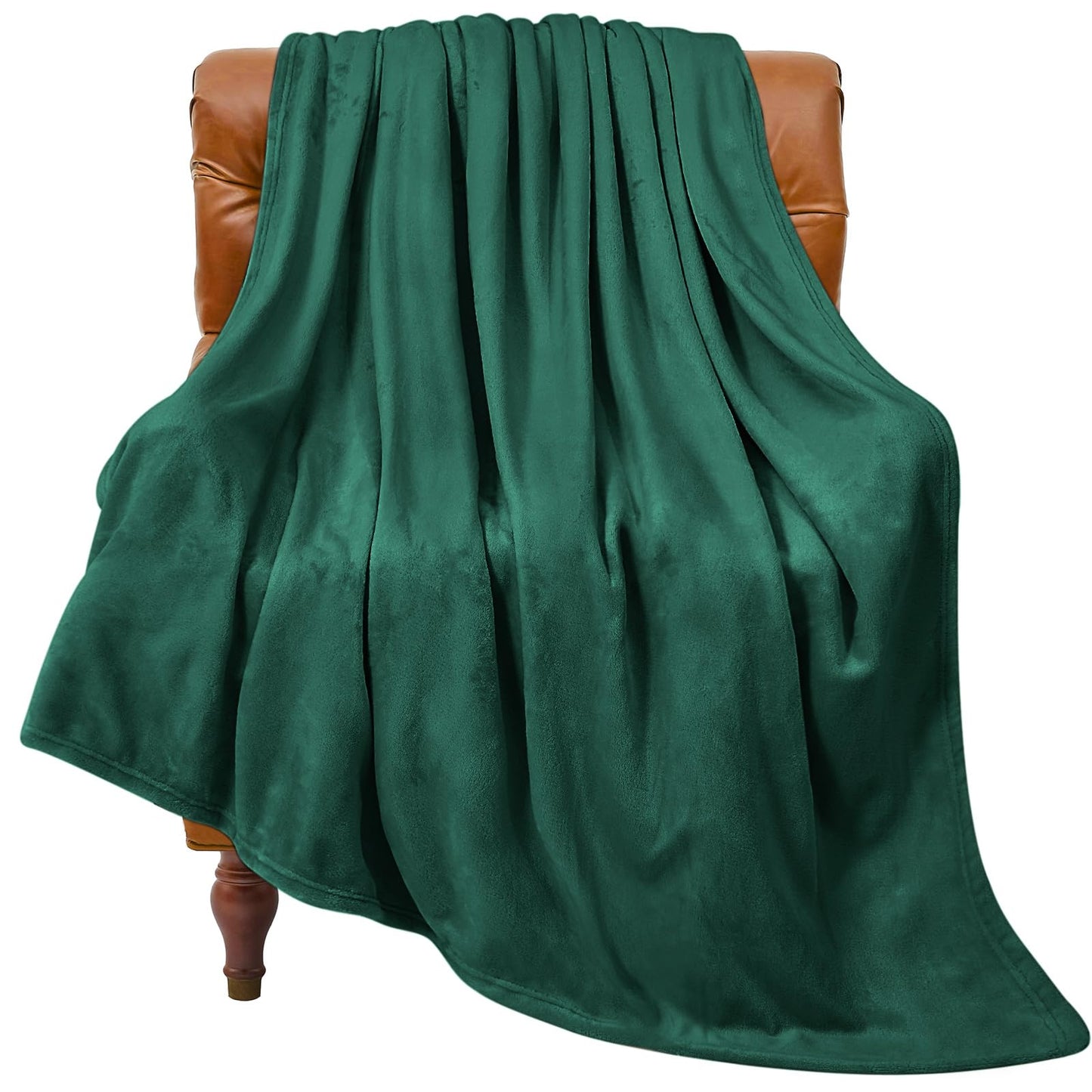 BEDELITE Fleece Blanket Christmas Forest Green Throw Blankets for Couch & Bed, 300GSM Luxury Plush Cozy Fuzzy Blanket 50" x 60", Super Soft Warm Lightweight Throw Blanket for Travel Camping