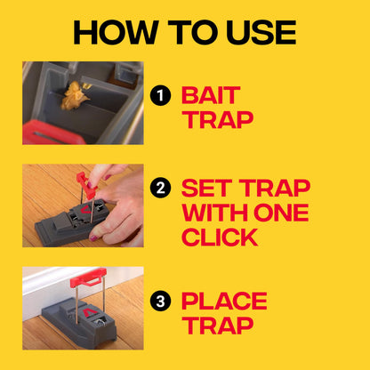 Victor M140B Quick-Kill Easy Set Mouse Trap, 2 Reusable Mouse Traps