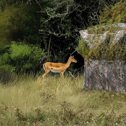 Hunting Blind 360 See Through Ground Blind for Turkey & Deer Hunting, 2-3 Person Pop Up Camouflage Tent