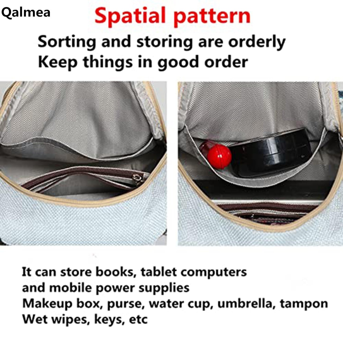 Qalmea Casual Mini Daypack for Girls Small Backpack for Women，Girl's Convertible Sling Bag Handmade Canvas Bags（Floral Patterns）