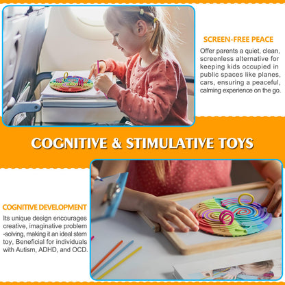 Sensory Fidget Toys for Kids Toddler Boys ,Sensory Activity Board for Stress Anxiety Autistic ADHD, Calm Down Travel Airplane Essentials Toys for 3+ Year Old, Stuffers Gifts for Teens Girls