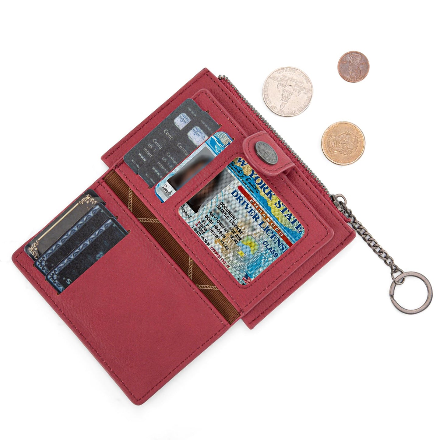 Montana West X Wrangler Credit Card Holder Western Floral Wallet for Women Small Keychain Card Wallet with Rfid Lining, Zipper Coin Pocket, Slim and Compact Easy to Carry