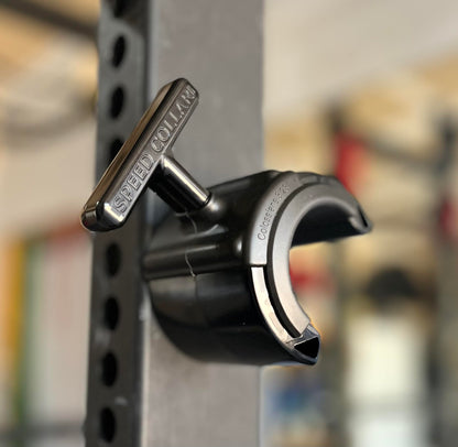 Speed Collar, Fastest Bar Clips for Weightlifting Bodybuilding Powerlifting, for 2inch barbell (Black)