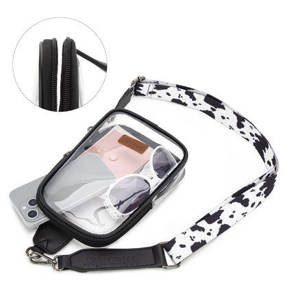 Wrangler Crossbody Clear Sling Bags for Women Stadium Approved Cross Body Purse for Sports Events Concerts