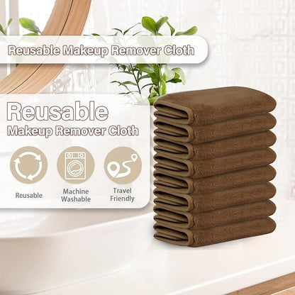 Nugilla Makeup Remover Cloths, 8 Packs Makeup Remover Towels Reusable Face Wash