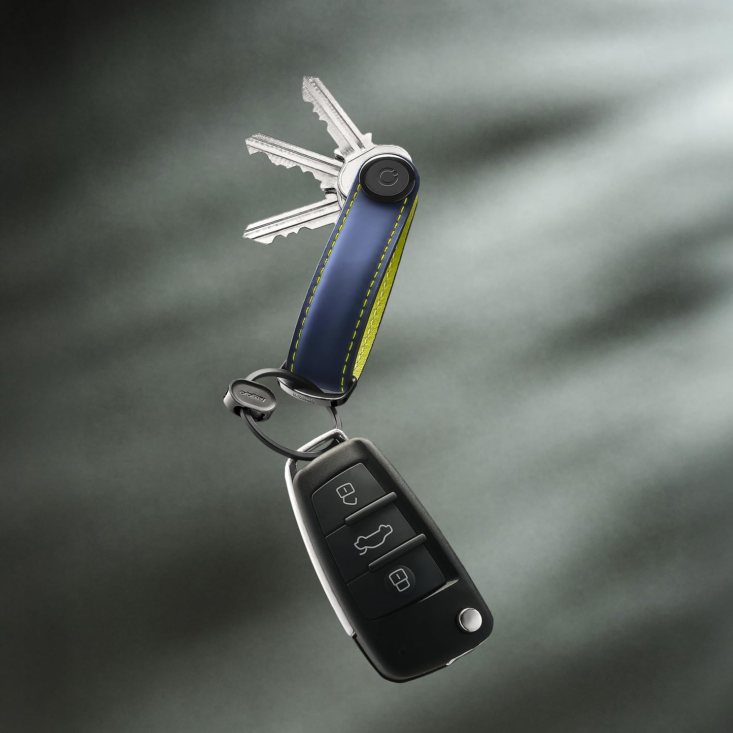 orbitkey Matte Leather Key Organiser - Cyber