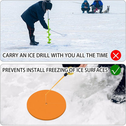 6 Pcs Ice Fishing Hole Covers - 12 Inch Foam Insulator Tip Ups for Winter Fishing Equipment