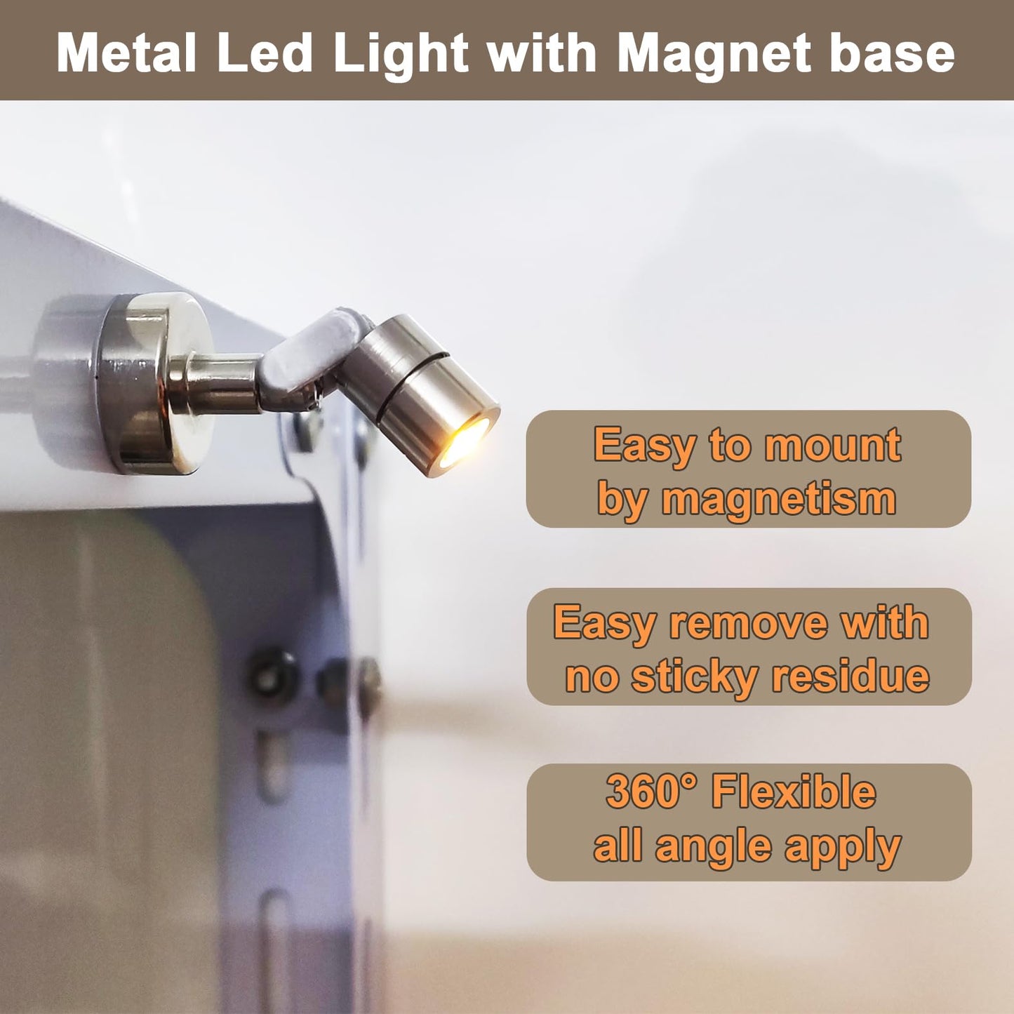 Suzeyar Metal Miniature LED Lights,Tiny Spot Light with Magnet Base,Battery Operated LED Lights,Wireless Miniature Spot Light for Artwork Painting,Jewelry Showcase,DIY Hand Craft (Green)