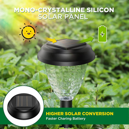 URAGO Super Bright Solar Lights Outdoor Waterproof 10 Pack, Dusk to Dawn Up to 12 Hrs Solar Powered Pathway Garden Lights Auto On/Off, LED Landscape Lighting Decorative for Walkway Patio Yard