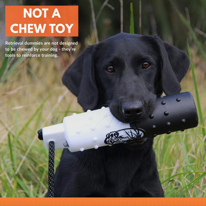 HuntEmUp 2" Plastic Dog Training Bumper – Knobby Retrieving Dummy for Retriever & Hunting Dog Training – Floating Water Training Dummy – Orange (1 Pack)