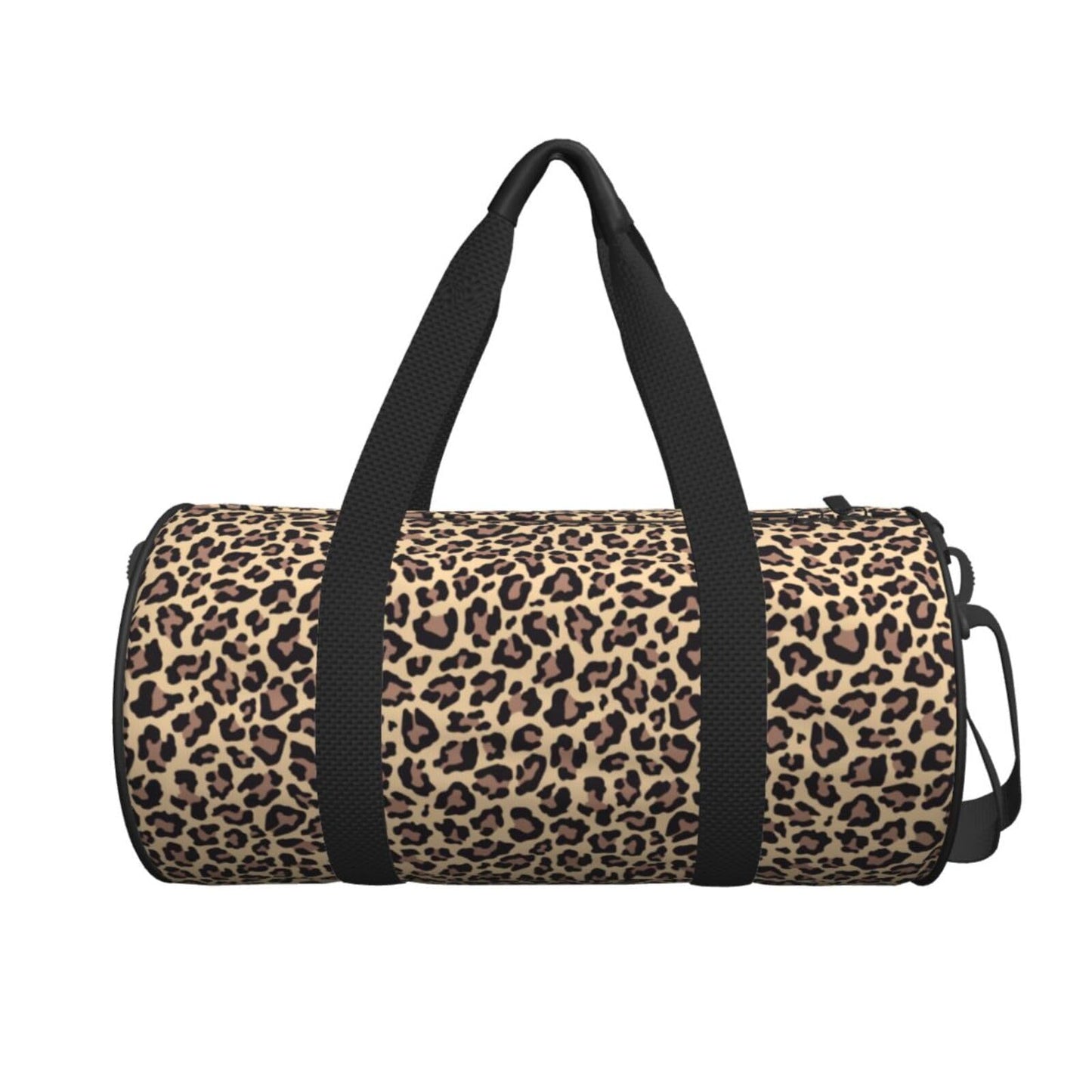 Gbuzozie Leopard Print Gym Duffle Bag Foldable Cheetah Lightweight Carry On Weekender Travel Duffel Bags Sport Bags For Fitness Yoga Beach Swim Men Women