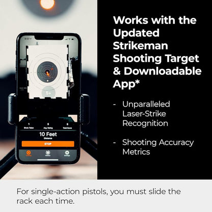 Strikeman 10mm Dry-Fire Laser Training System - Ideal for Pistol Target Shooting | Includes App Access, Cartridge & Holder