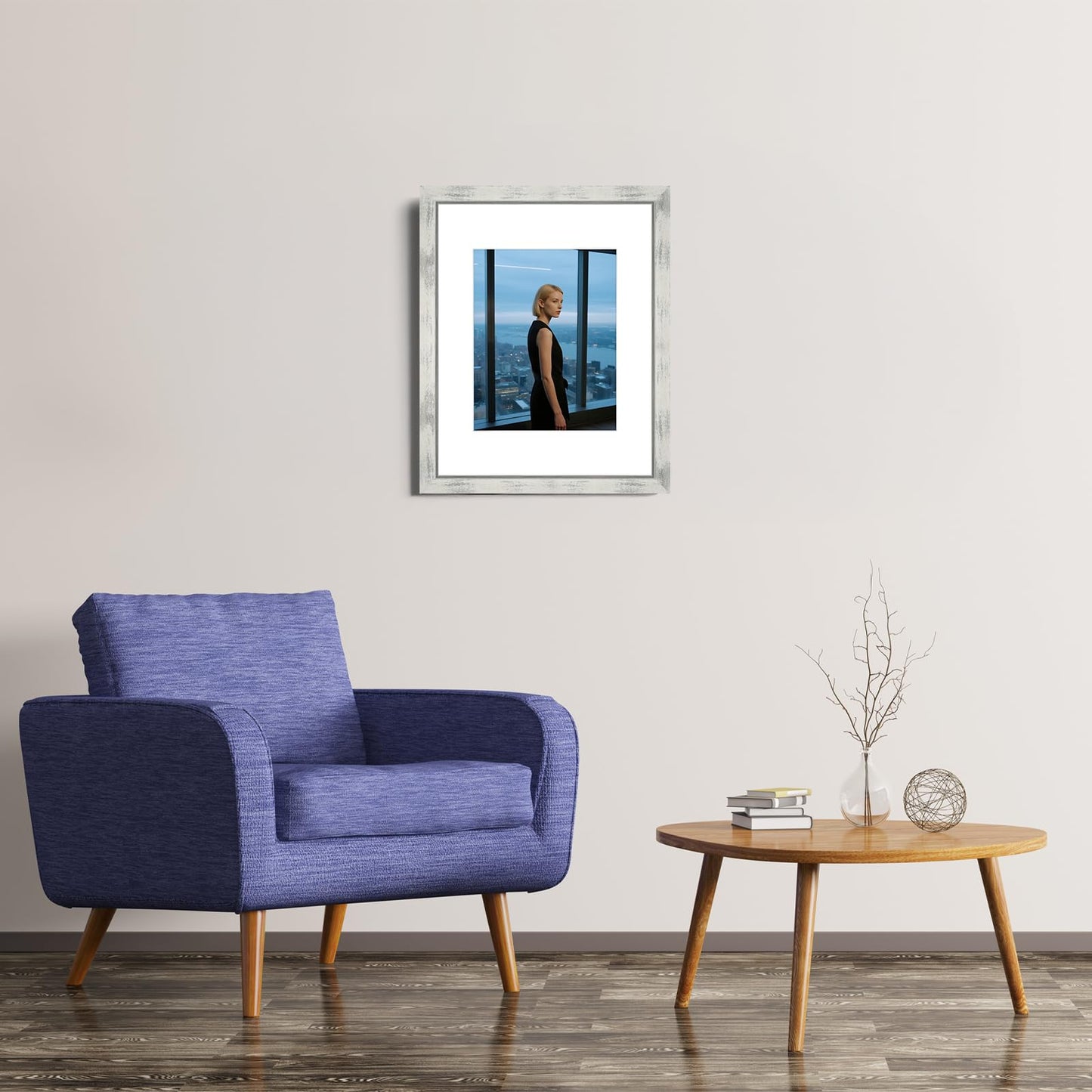 XUANLUO 1 pcs 11x14 Picture Frame with White Color,Rustic Retro Photo Frame with HD Plastic Cover for Wall Mount,Display Family Friends Wedding Gift
