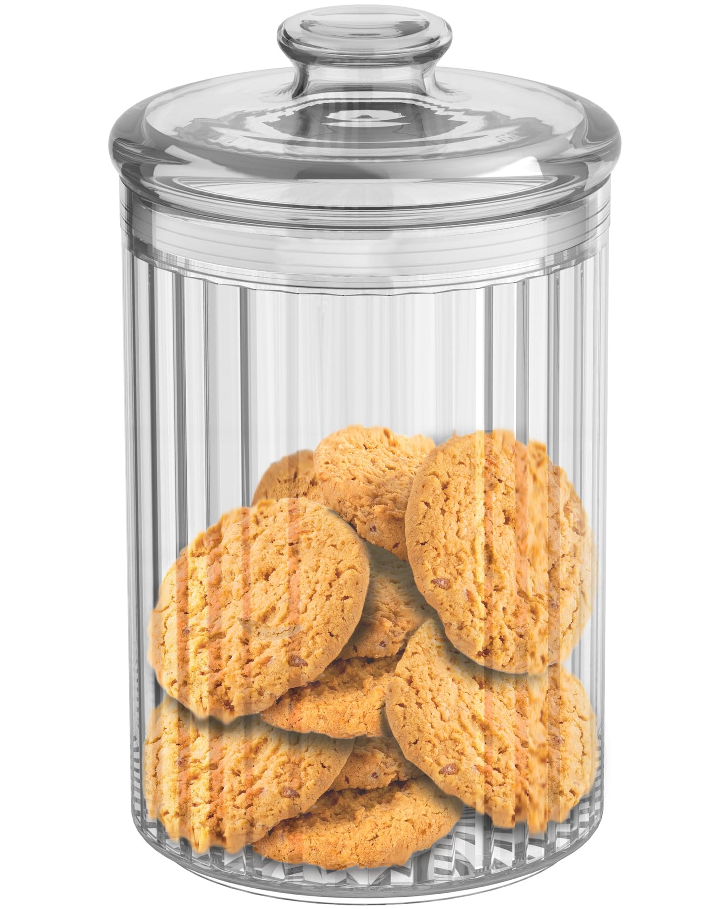Vinkoe Cookie Jar, 51oz Acrylic Candy Jars with Lids, Apothecary Jars, Clear Cookie Jars for Easter, Christmas, Candy Buffet, Office Desk, Party Table, Nuts, Cookies, Chocolate, Coffee Pod, Tea