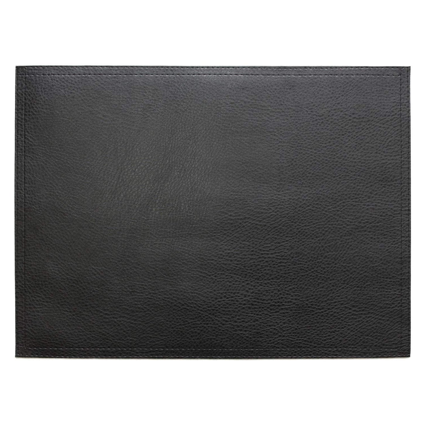 Wintop Group PU Leather Placemats, 13"X17.5", Set of 6, Black