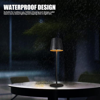 BGFHome Cordless Table Lamp LED Desk Lamp,5000mAh Rechargeable Touch Night Light Lamp,Wireless Minimalist Design for Restaurant/Bedroom/Bars/Outdoor Party/Camping/Coffee Shop(Black)