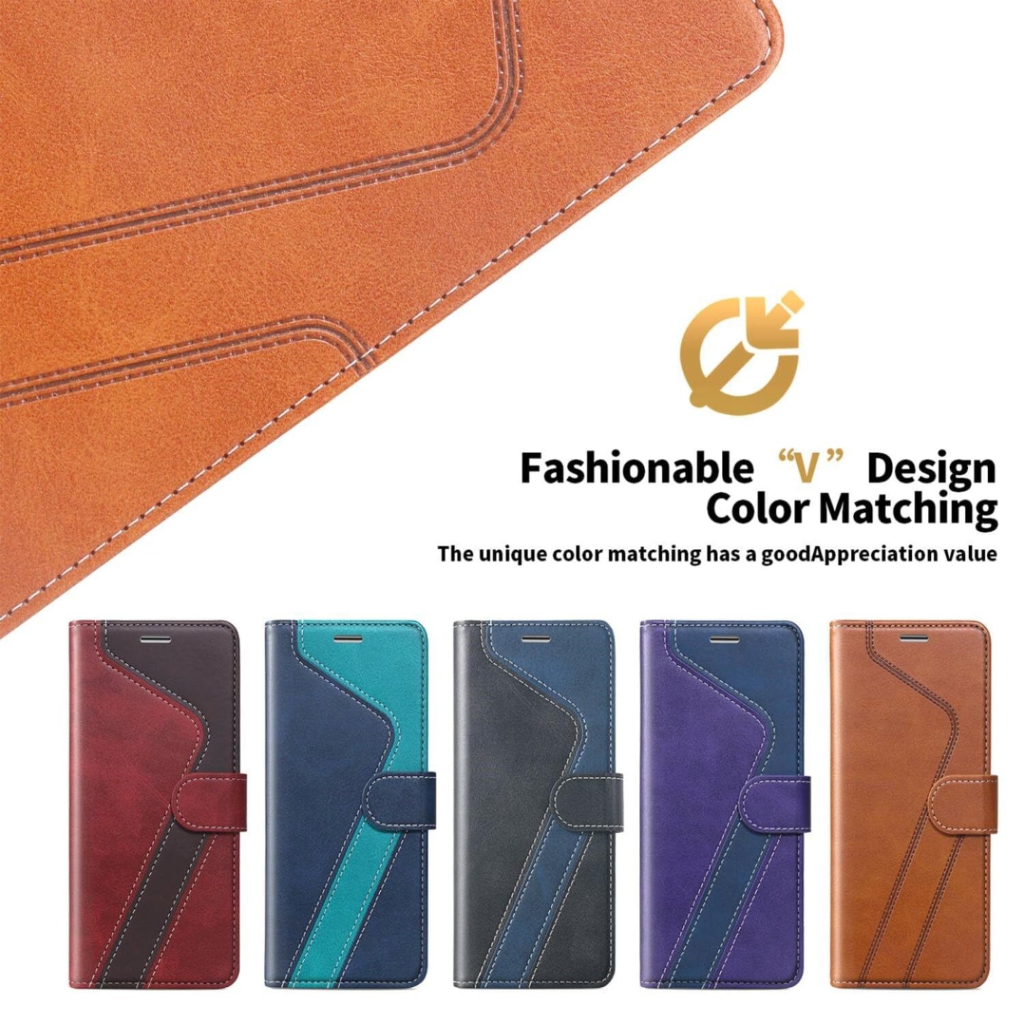 CIVICASE for Samsung Galaxy A42 Wallet Case,Premium Leather Flip Case [RFID Blocking] Credit Card Holder Folio Magnetic Stand TPU Shockproof Cover Color Matching for Samsung A42 (6.6") Brown