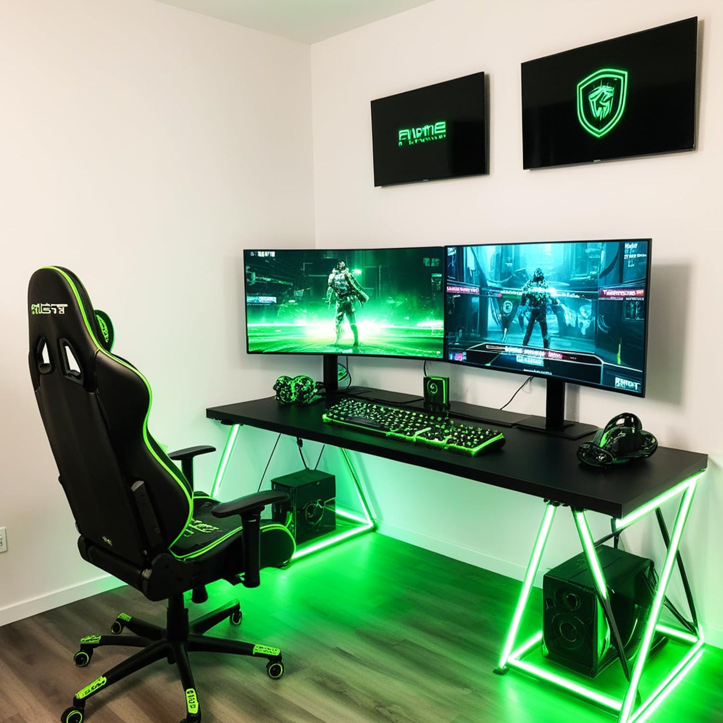 iNextStation 12V LED Strip Light Green, 16.4ft/5M SMD5050 LED Strip with Adapter & LED Switch, Flexible Cuttable LED Tape Light for Bedroom Kitchen Cabinet Bar Festival Home Indoor Decor