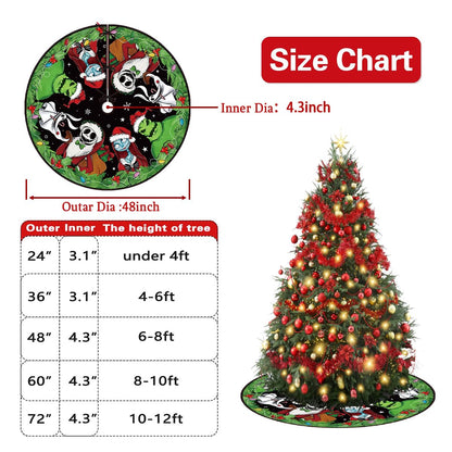 Christmas Tree Skirt 48 Inch Tree Collar Holiday New Year Winter Xmas Tree Decor Christmas Decorations for Home Party