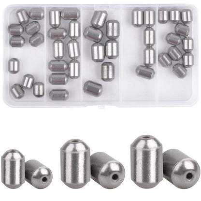 Fishing Weights Egg Sinkers Kit,42pcs Lead Free Fishing Weights Slip Sinkers for Fishing Lines Steel Barrel Weights for Freshwater Saltwater Bass Trout Walleye Fishing