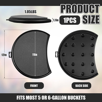Novabright 4 Pcs 5 Gallon Kidney Shape Bucket Seat, Bucket Lid Seat with Foam Cushion Padding for Option Ice Fishing, Baseball, Gardening and Camping