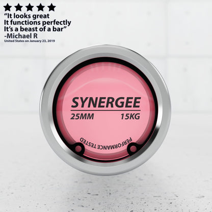 Synergee Regional Olympic 15kg Women’s Hard Chrome Barbell. Rated 1500lbs for Weightlifting and Powerlifting.