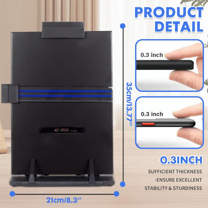 Resulzon Paper Stand Document Holder with 7 Adjustable Positions, Paper Holder Stand for Desk When Typing for Reading A4 Letter, Books, Receipts, Sheet Music, Textbooks