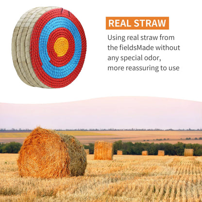 Cifupy Traditional Hand-Made Archery Target 5 Layers Straw Archery Target,Arrow Target for Recurve Bow Longbow for Outdoor Hunting Shooting Practice Archery (20 Inch Targets for Backyard)